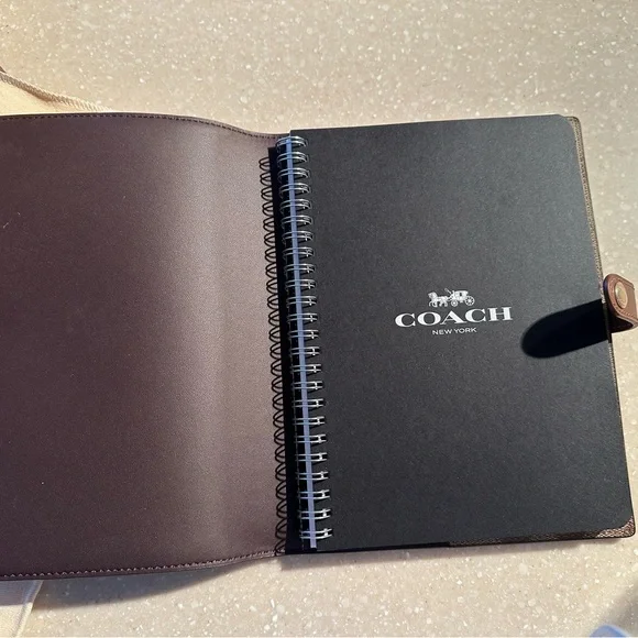 Coach Brown Monogram Notebook Cover - Picture 3 of 5